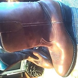 🐎  LEATHER  Equestrian HY-TEST Roper like Whiskey Boots  🐎 EUC Sz 10 EE